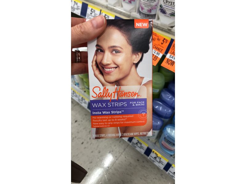 Sally Hansen Wax Strips, Face & Bikini, 24 ct
