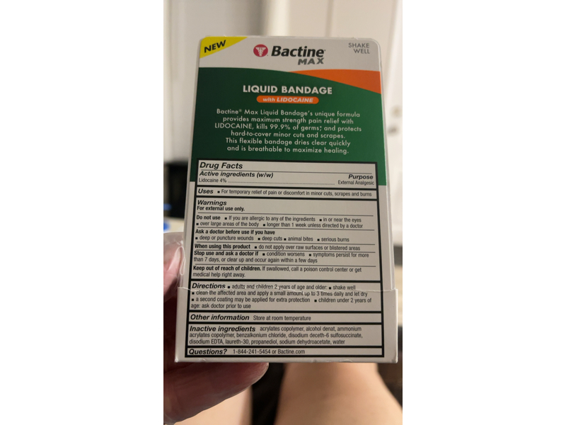 Bactine MAX Liquid Bandage with Lidocaine.30 fl. Ounce