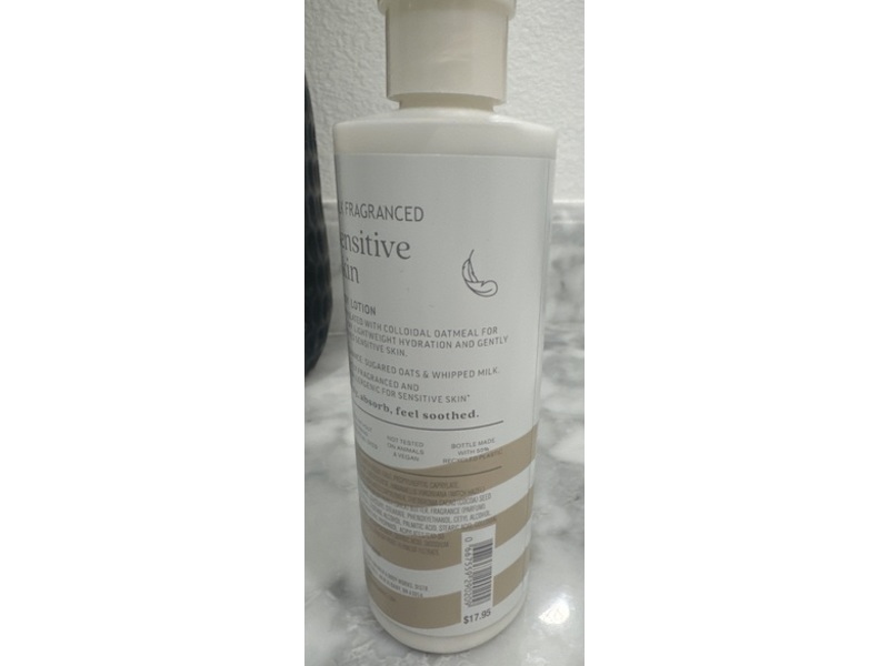 Bath & Body Works Milk Fragranced Sensitive Skin Body Lotion, Colloidal Oatmeal, 7.8 fl oz/230 mL