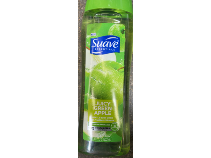 Suave Gentle Body Wash, Juicy Green Apple, 18 fl oz/532 mL