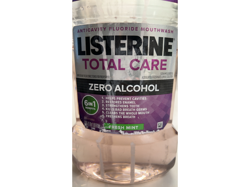 Listerine Total Care Fluoride Mouthwash, Mint Flavor, 1.8 fl oz, Pack Of 2