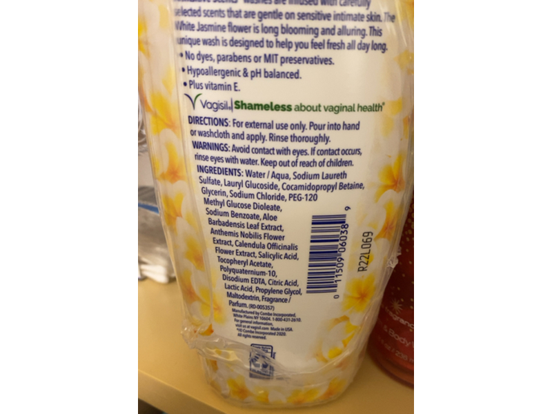 Vagisil Scentsitive Scents Daily Intimate Wash, White Jasmine, 12 fl oz/354 mL, Pack Of 3