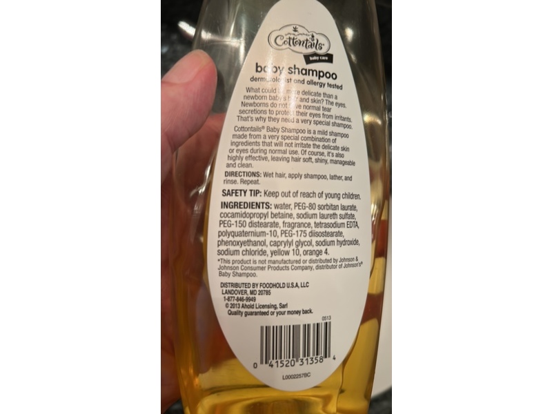 Cottontails Baby Care Baby Shampoo, 20 fl oz/591 mL