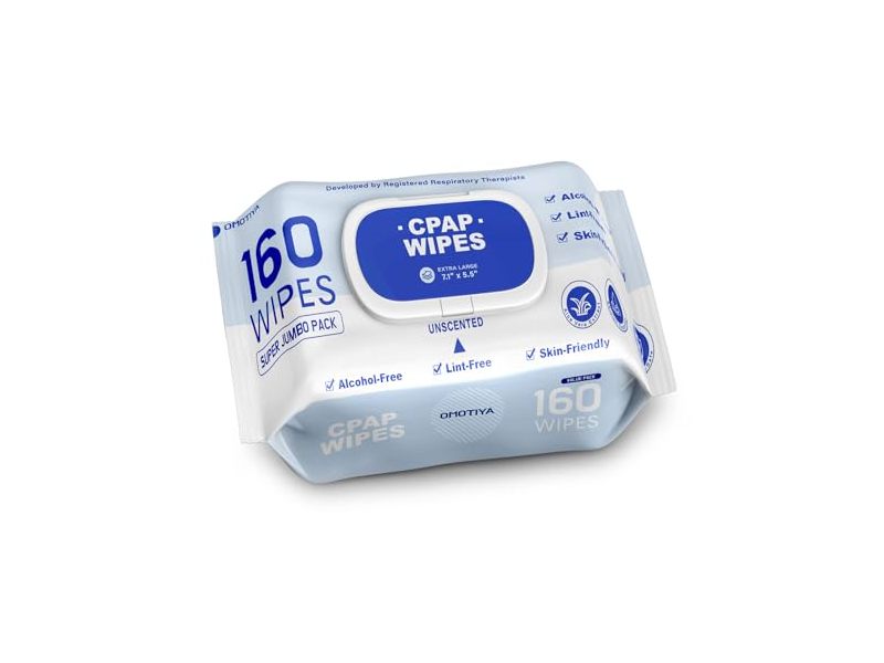 OMOTIYA Cpap Wipes, Unscented, 160 Count