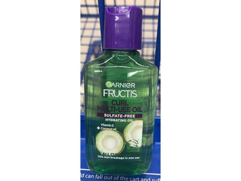 Garnier Fructis Curl Multi-Use Oil, Vitamin E + Coconut Oil, 3.8 fl oz/111 mL