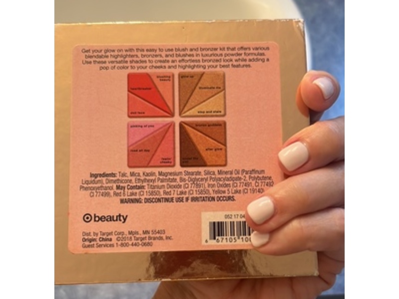 Target Beauty Make Me Blush Blush + Bronzer + Highlighting Palette, 0.14 oz/4 g