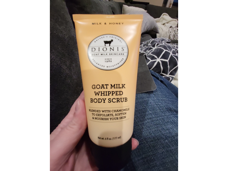 Dionis Goat Milk & Honey Scented Whipped Body Scrub, 6 fl oz/177 mL