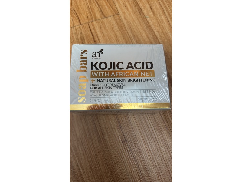 ArtNaturals Kojic Acid Skin Brightening Natural Soap Bars w/African Net, 5 oz/142 g, Count 2