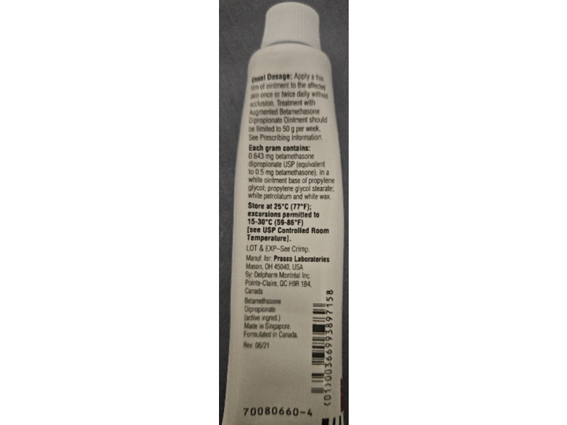 Augmented Betamethasone Dipropionate Ointment, 0.05%,15 g, Prasco (Rx)
