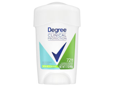 Degree Clinical Protection Antiperspirant Deodorant, Stress Control, 1.7 oz/48 g