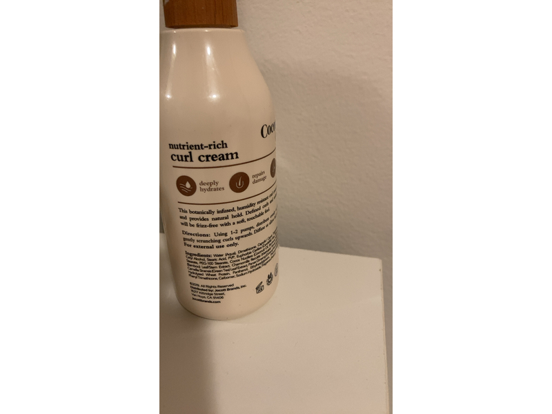 Oliology Coconut Oil Curl Cream, Nutrient-Rich, 7.8 fl oz/231 ml