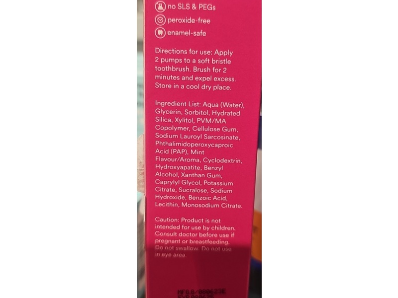 hiSmile PAP+ Whitening Toothpaste, Mint, 2.2 o/63 g