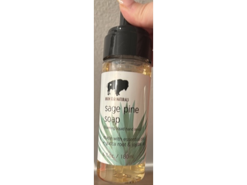 Bison Star Naturals Foaming Liquid Hand Soap, Sage Pine, 6 fl oz/180 mL