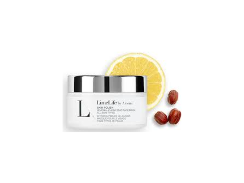 LimeLife by Alcone Skin Polish Face Mask, Lemon & Jojoba Bead, 1 fl oz/30 mL