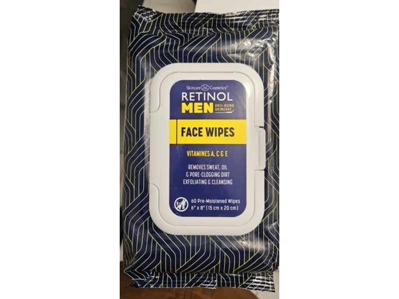 Livaura Retinol Men Antiaging Skincare Face Wipes, 60 Count
