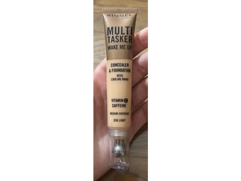 Rimmel London Multi Tasker Wake Me Up Concealer & Foundation, Vitamin C, 030 Light, 20 mL