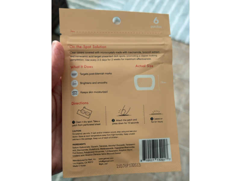 Rael Miracle Patch Microcrystal Dark Spot Cover, 6 Count