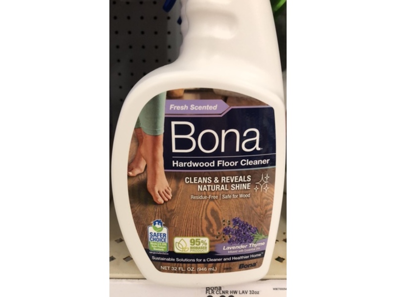 Bona Hardwood Floor Cleaner Spray, Lavender Thyme, 32 fl oz/946 mL
