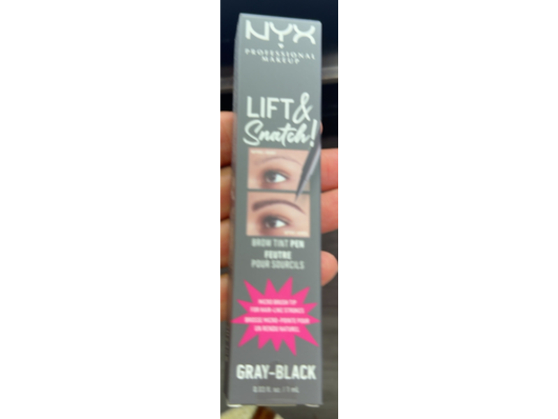 Nyx Professional Makeup Lift & Snatch Brow Tint Pen, Gray Black, 0.03 fl oz