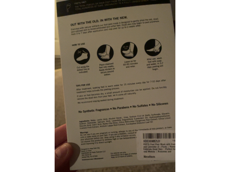 Feets Foot Peel Mask, 2.44 fl oz/72 mL