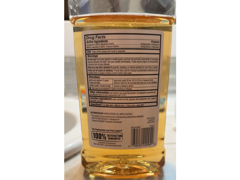 Winco Antiseptic Mouth Rinse, Original, 33.8 fl oz/1 L