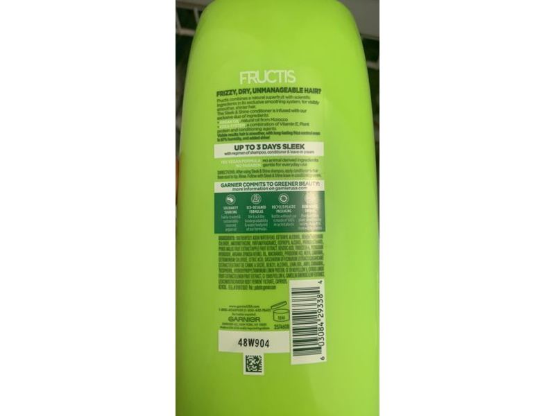 Garnier Fructis Sleek & Shine Smoothing Conditioner, 40 fl oz/118 L