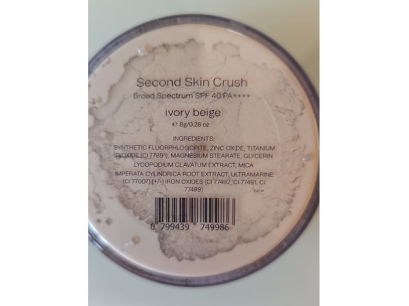 Synergie Minerals Second Skin Crush, SPF 40 PA++++, Ivory Beige, 0.28 oz/8 g