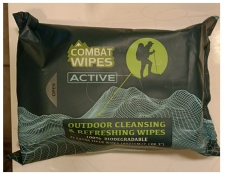 Combat Active Outdoor Cleansing & Refreshing Wipes, 25 Count
