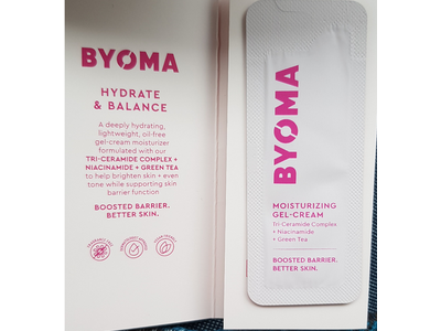 Byoma Moisturizing Gel Cream, Hydrate & Balance Ingredients