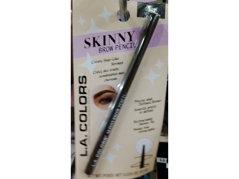 L.A. Colors Skinny Brow Pencil, Dark Brown, 0.035 oz/0.1 g
