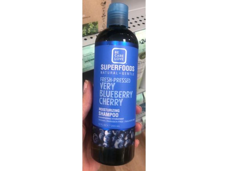 Be Care Love Fresh Pressed Moisturizing Shampoo, Very Blueberry Cherry, 12 fl oz/355 mL