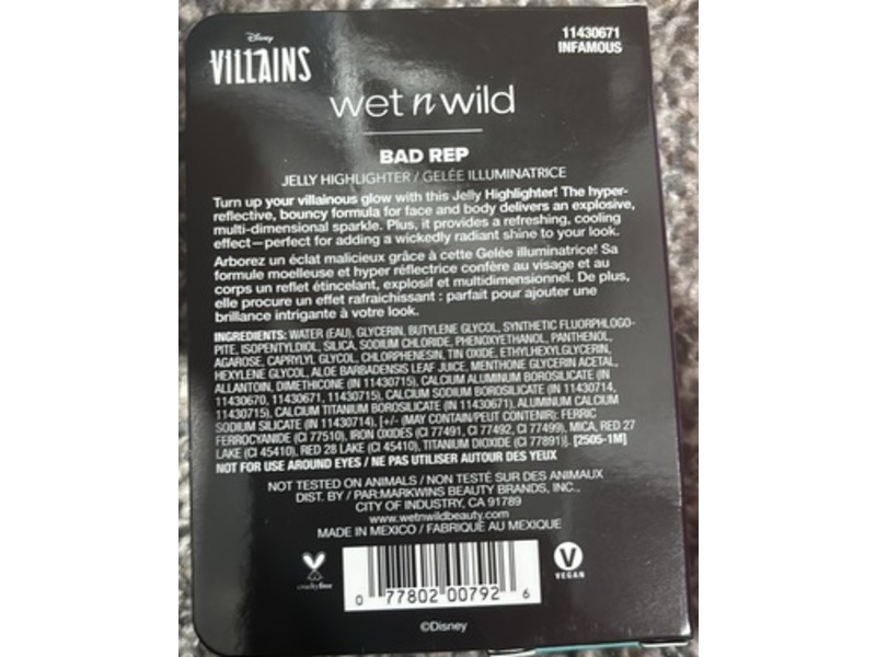 Wet n Wild Disney Villains Jelly Highlighter, Bad Rep, 0.4 fl oz/11.5 g