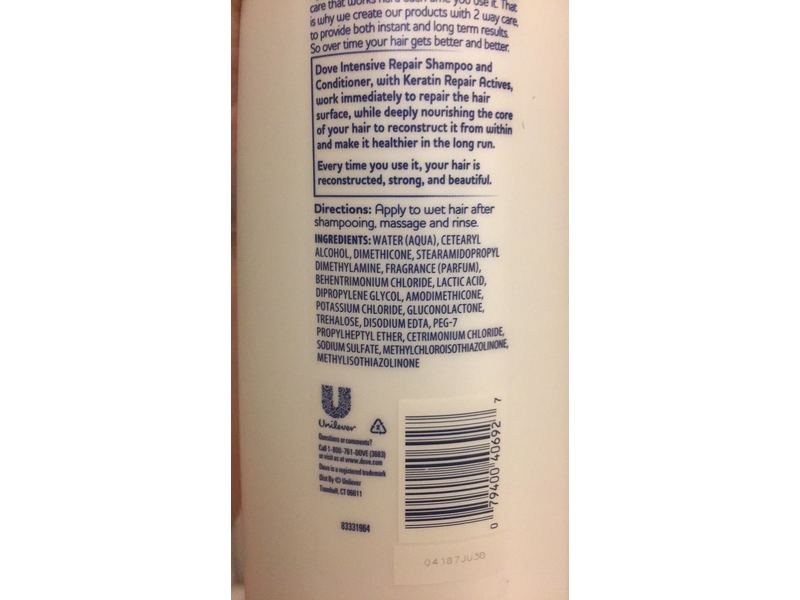 Dove Intense Damage Therapy Conditioner, 20.4 fl oz/603 mL