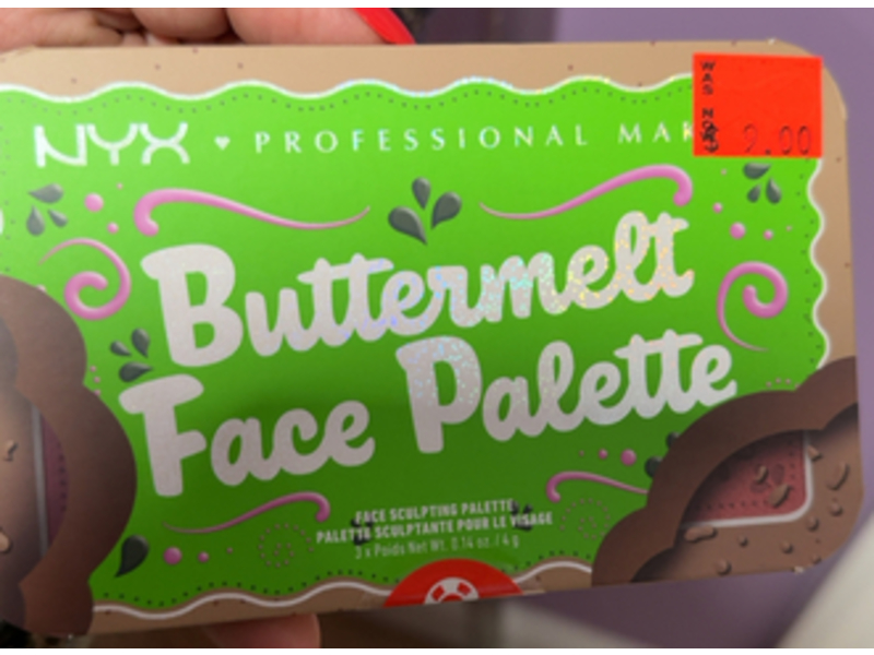 Nyx Professional Makeup Face Sculpting Buttermelt Palette, Dark, 0.14 oz/4 g