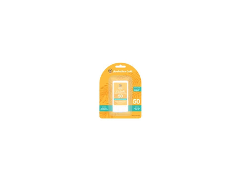 Australian Gold Clear Sunscreen Stick, SPF 50, 0.5 oz/14 g