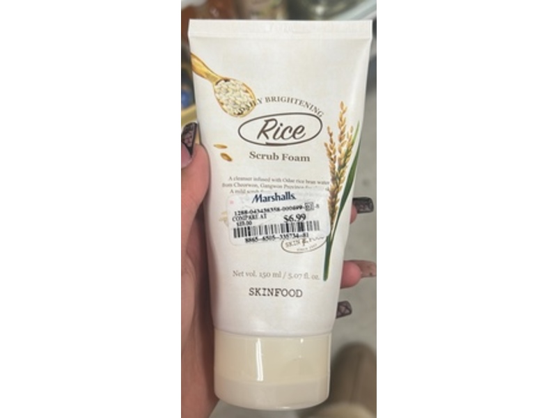 Skinfood Daily Brightening Scrub Foam, Rice, 5.07 fl oz/150 mL