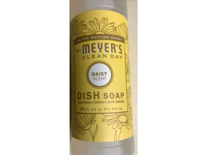 Mrs. Meyer's Liquid Dish Soap, Daisy Scent, 16 fl oz/473 mL