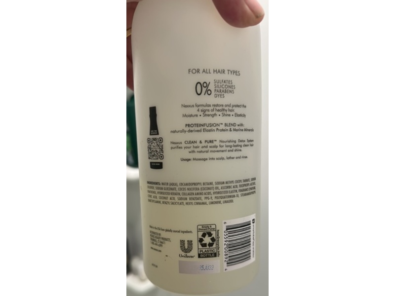 Nexxus Clean & Pure Nourishing Detox Shampoo, 32 fl oz/946 mL