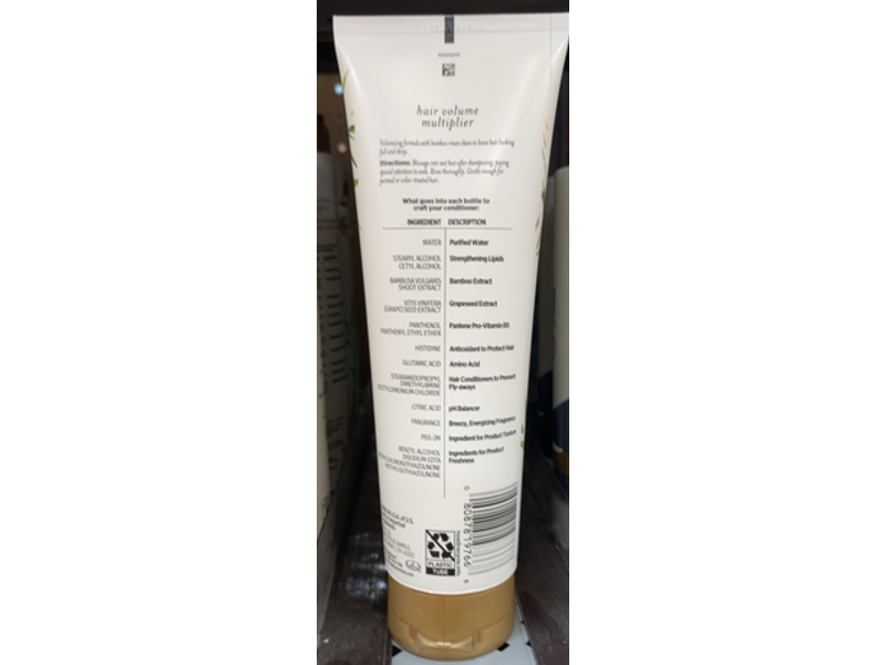 Pantene Nutrient Blends Hair Volume Multiplier Conditioner, Bamboo, 8.0 fl oz/237 mL