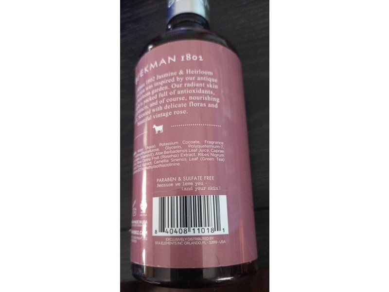 Beekman 1802 Farm To Skin Body Wash, Jasmine & Heirloom Rose, 17.0 fl oz/500 mL