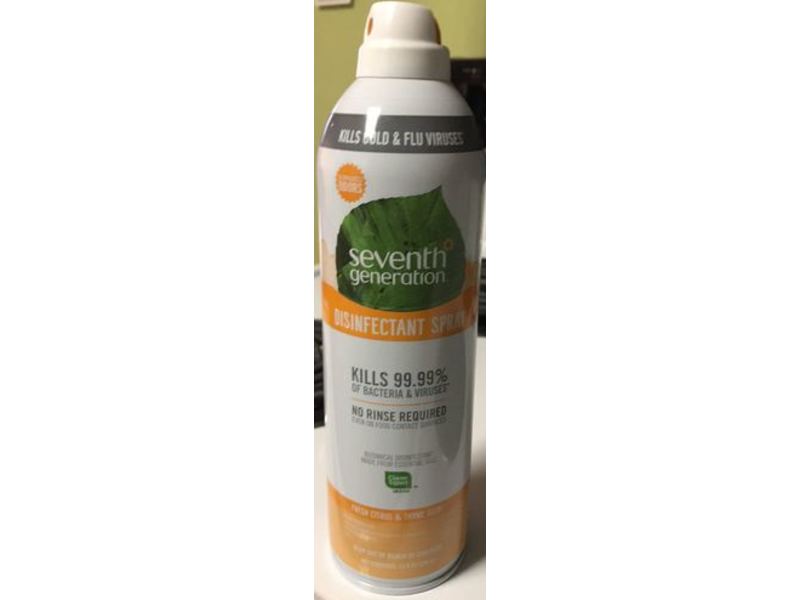 Seventh Generation Disinfectant Spray, Fresh Citrus & Thyme Scent, 13.9 oz/394 g