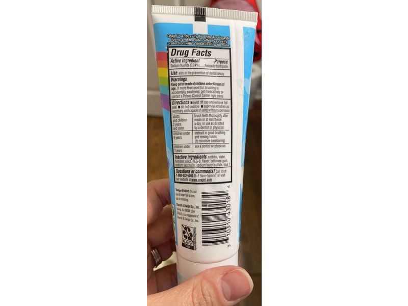 Orajel Anticavity Fluoride Toothpaste, Mixed Berry, 4.2 oz/119 g