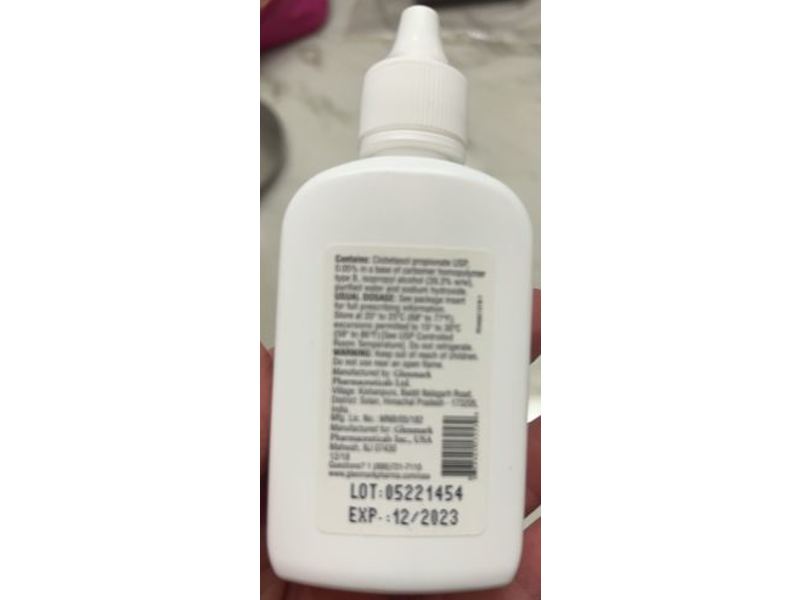 Clobetasol Propionate Topical Solution, 0.05%, 50 mL Glenmark (RX)