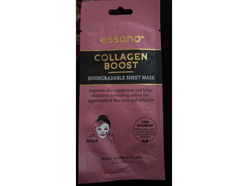 Essano Collagen Boost Sheet Mask, 0.51 fl oz/15 mL