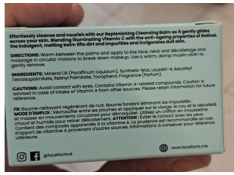 Face Facts Overnight Renew Replenishing Cleansing Balm, 2.37 fl oz/70 mL