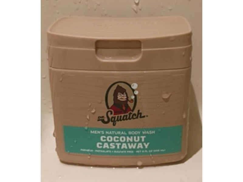 Dr. Squatch Men's Natural Body Wash, Coconut Castaway, 8 fl oz/236 mL