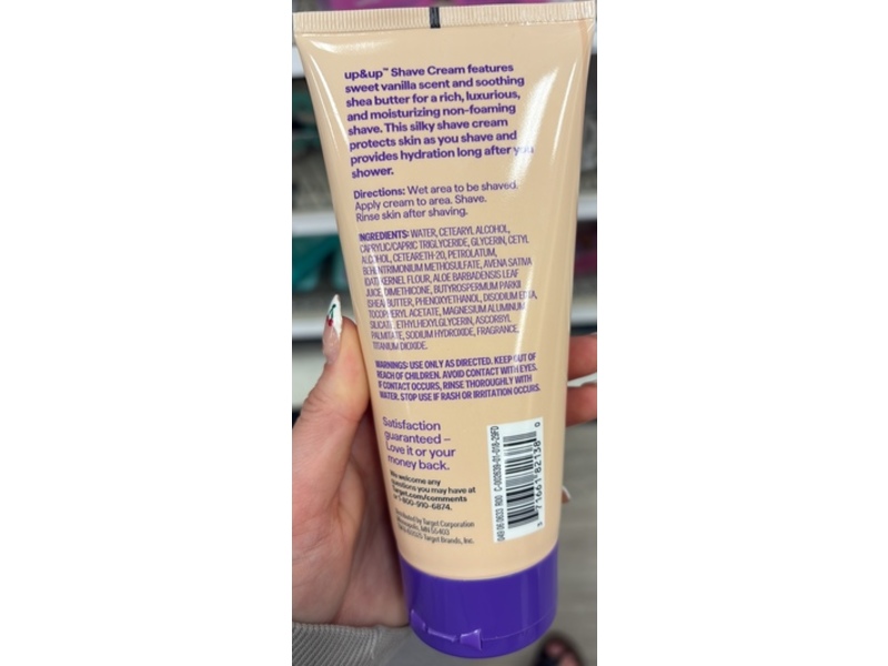 Up & Up Moisturizing Shave Cream, Vanilla Scent, 7 fl oz/207 mL