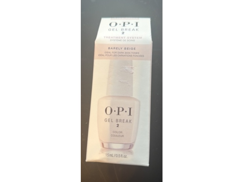 O.P.I Gel Break Nail Color, Barely Beige, 0.5 fl oz/15 mL