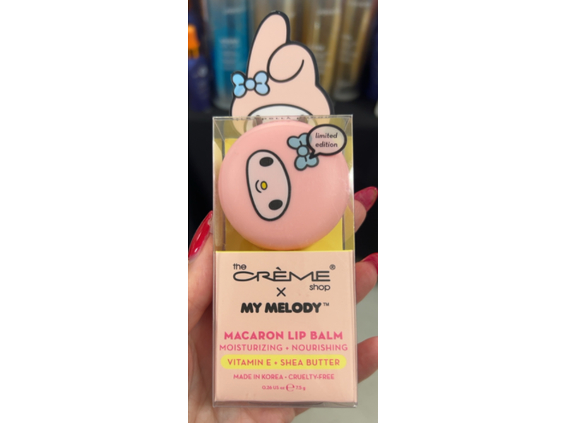 The Creme Shop x My Melody Macaron Lip Balm, Strawberry Banana, 0.26 oz/7.5 g