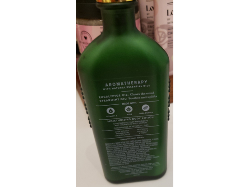 Bath & Body Works Stress Relief Moisturizing Body Lotion, Eucalyptus + Spearmint, 6.5 fl oz